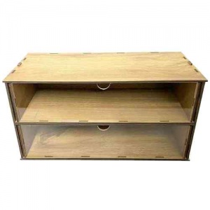 Double Draw Storage Rack Stackable Storage Kit - Double - 2 Drawers